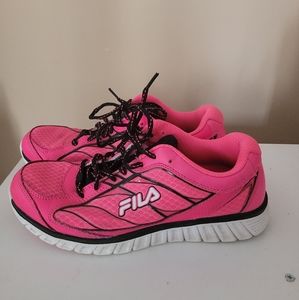 FILA Womens Breast Cancer HOT PINK Running Walking Train Athletic Shoes Sz 7.5
